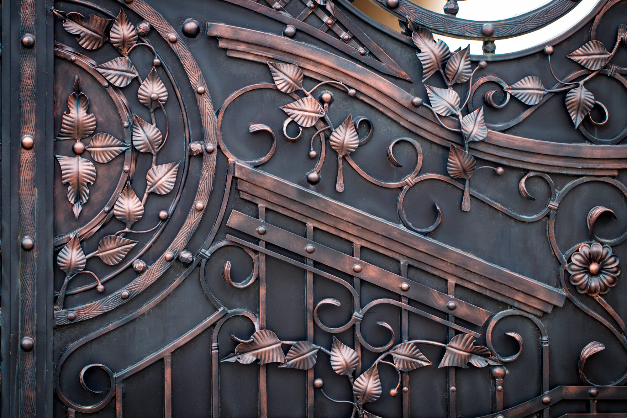 close-up fragment of forged metal products for decorative metal fence ideas